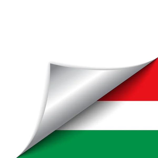 Ungern land flagga roterande sida — Stock vektor