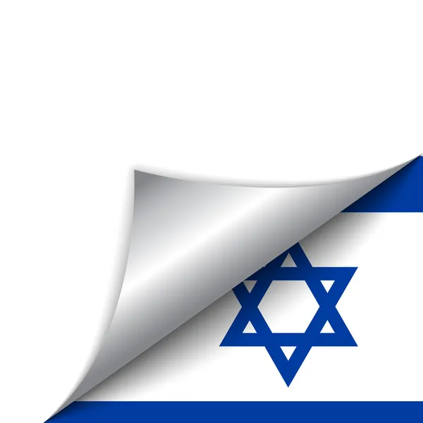 Izrael země vlajky otáčení stránky — Stockový vektor