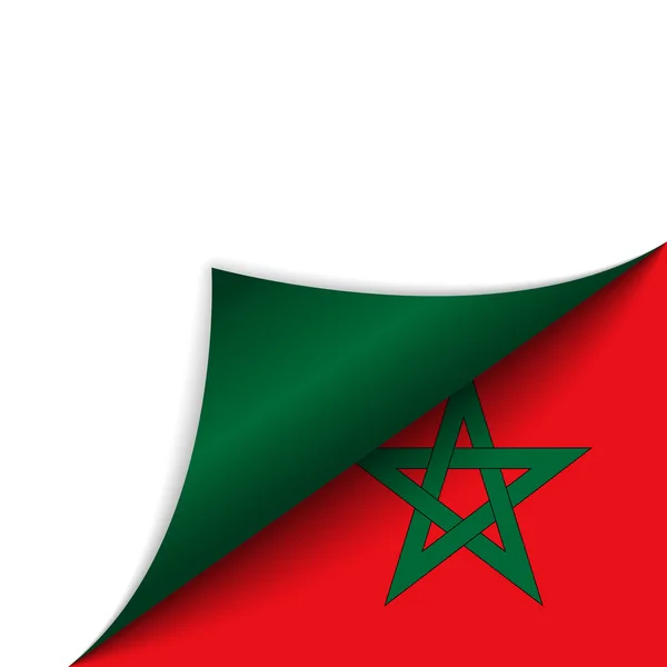 Marocko land flagga roterande sida — Stock vektor