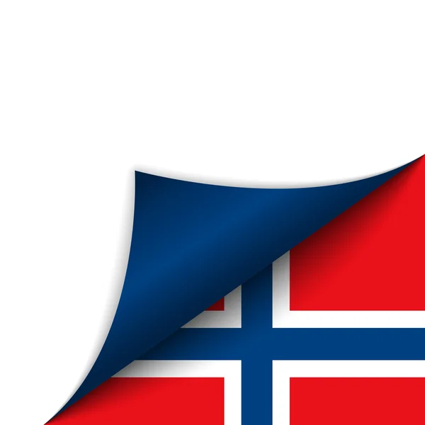 Norway Country Flag Turning Page — Stock Vector