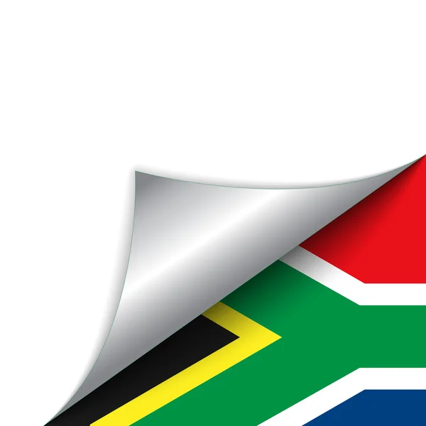 Sydafrika land flagga roterande sida — Stock vektor
