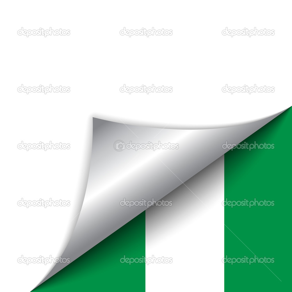 Nigeria Country Flag Turning Page