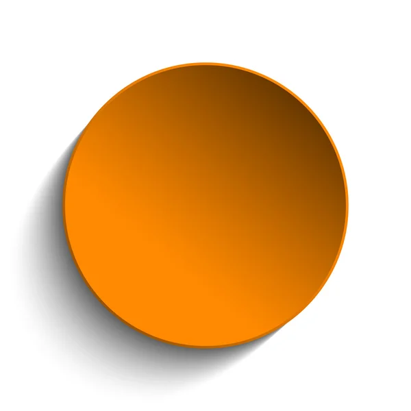 Oranje cirkel knop — Stockvector