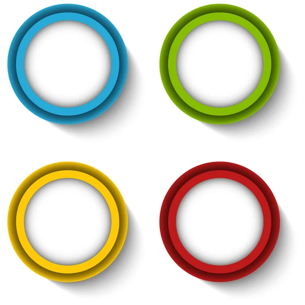 Ensemble d'icônes de boutons colorés — Image vectorielle