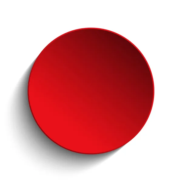 Bouton cercle rouge — Image vectorielle