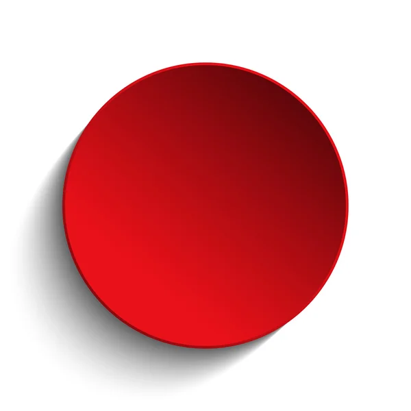 Κόκκινος κύκλος κουμπί Διανυσματικά Γραφικά