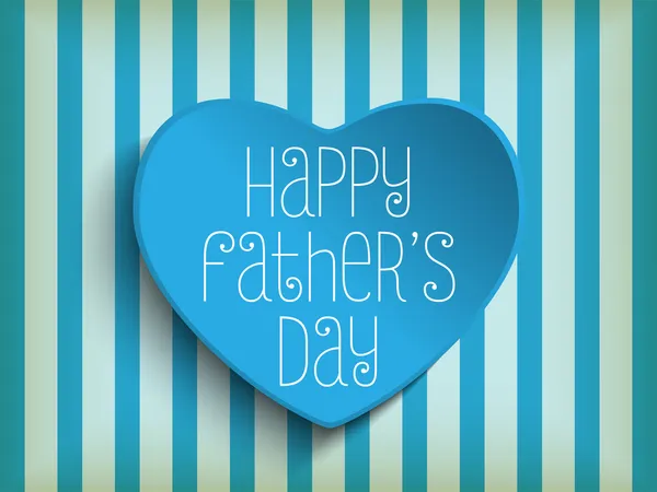 Happy Fathers Day fond bleu coeur — Image vectorielle