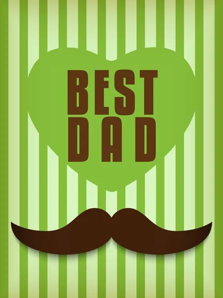 Glücklich Vatertag Schnurrbart Liebe — Stockvektor