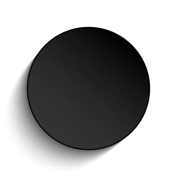 Black Circle Button — Stock Vector