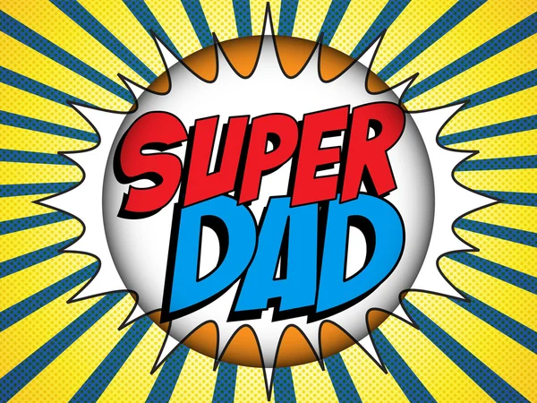 Father Day Super Hero Dad — Stock Vector