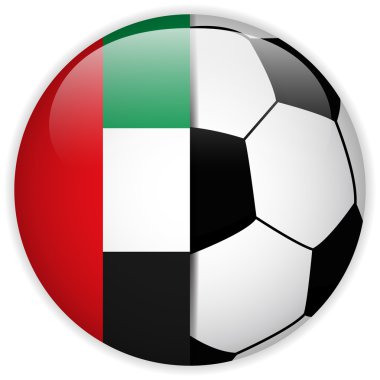 Emirates ile futbol topu arka plan bayrak