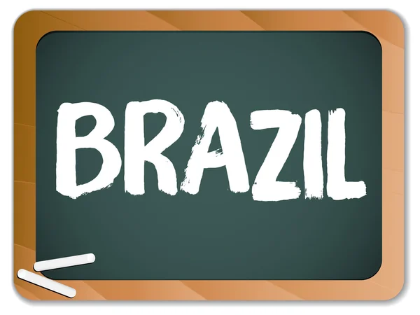 Tableau noir craie verte Brésil — Image vectorielle