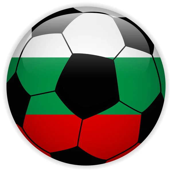 Bulgarie Drapeau avec fond de ballon de football — Image vectorielle