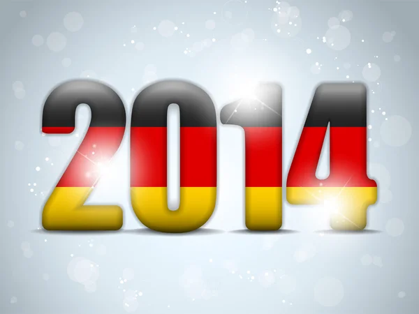Allemagne 2014 avec drapeau allemand — Image vectorielle