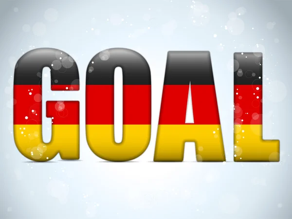 Germany Goal Soccer 2014 Letters with German Flag — Stock Vector