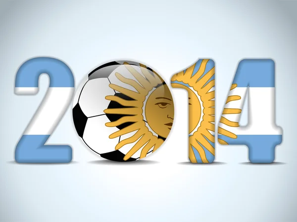 Argentine 2014 avec drapeau argentin — Image vectorielle