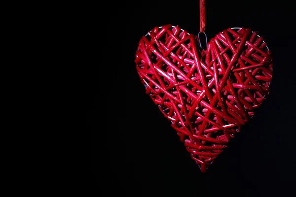 Hand made red heart — Stock Photo, Image