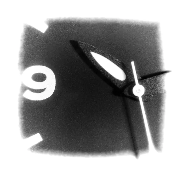 Relógio preto e branco . — Fotografia de Stock