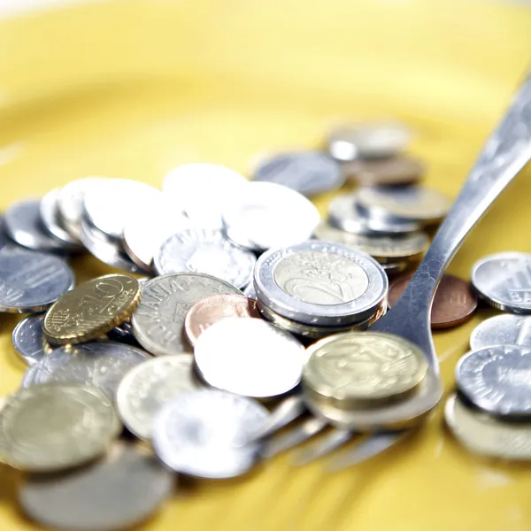 Dinheiro para comer — Fotografia de Stock