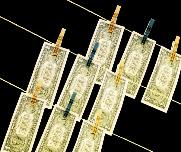 Dollars on the wire — Stock Photo, Image