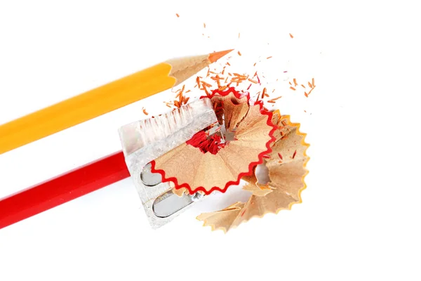 Pencil and sharpener — Stock Photo, Image