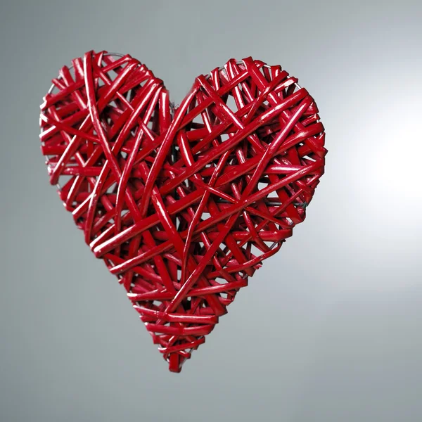 Hand made red heart — Stock Photo, Image