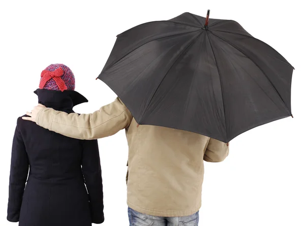 Couple with umbrella — Stock Photo, Image