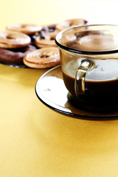 Biscotti e caffè — Foto Stock