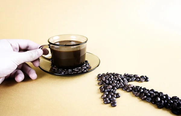 Tasse mit Kaffee — Stockfoto