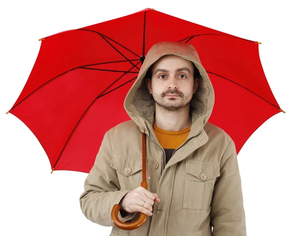 Homem com guarda-chuva — Fotografia de Stock