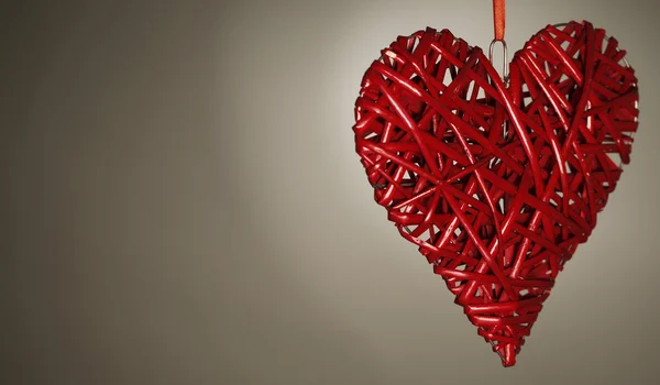 Hand made red heart — Stock Photo, Image