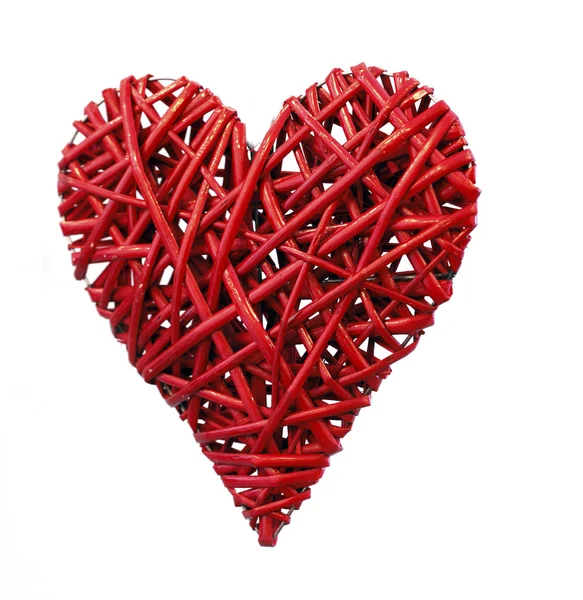 Corazón rojo hecho a mano —  Fotos de Stock