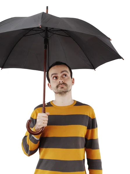 Homme avec parapluie — Photo