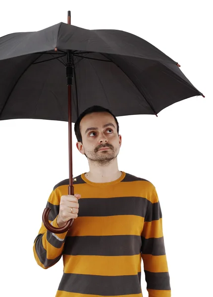 Man with umbrella — Stock Photo, Image