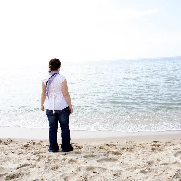 På stranden — Stockfoto