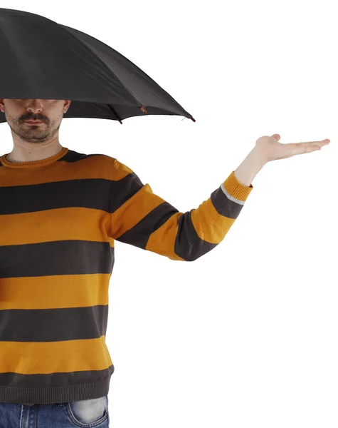 Άνθρωπος με ομπρέλα — Φωτογραφία Αρχείου