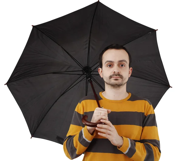 Homme avec parapluie — Photo