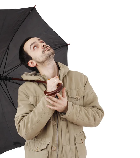 Homme avec parapluie — Photo