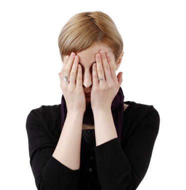 depresif genç kadın