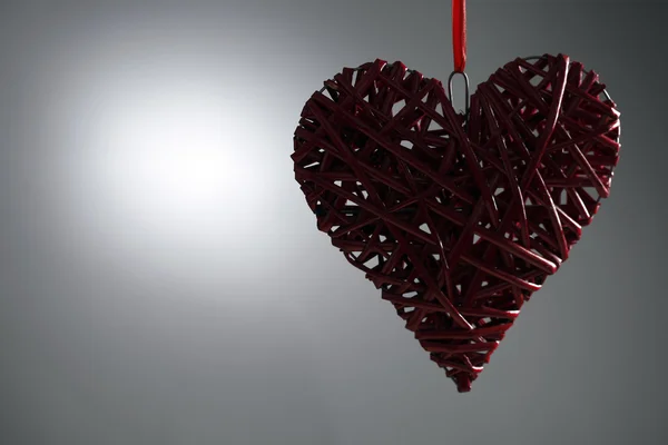 Handgjorda rött hjärta — Stockfoto