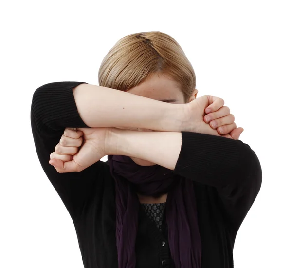 Mujer joven deprimida — Foto de Stock