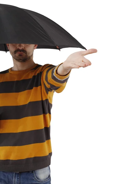 Man with umbrella — Stock Photo, Image