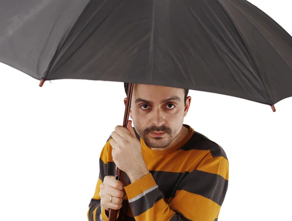 Man with umbrella — Stock Photo, Image