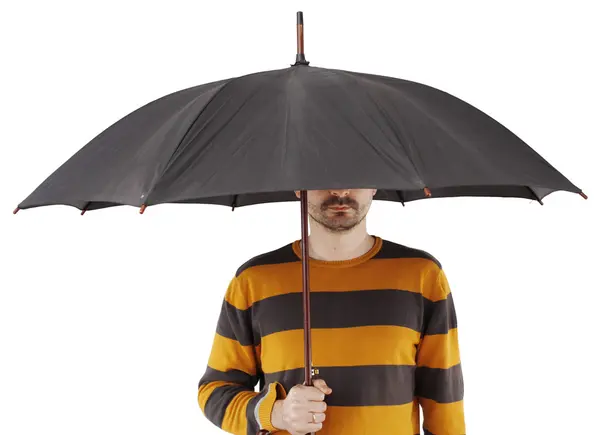 Άνθρωπος με ομπρέλα — Φωτογραφία Αρχείου
