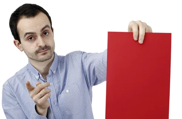 Man holding a paper — Stock Photo, Image