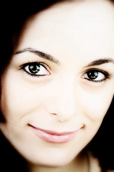 Woman with green eyes — Stock Photo, Image