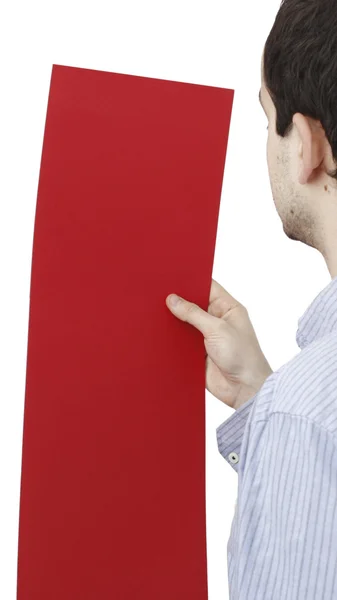 Man holding a paper — Stock Photo, Image