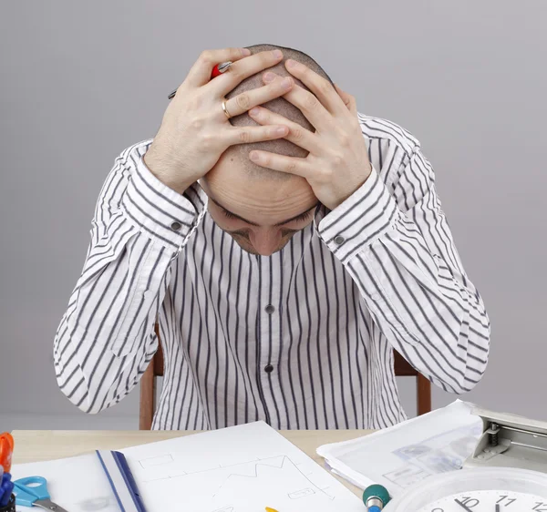 Man at desk — Stock Photo, Image