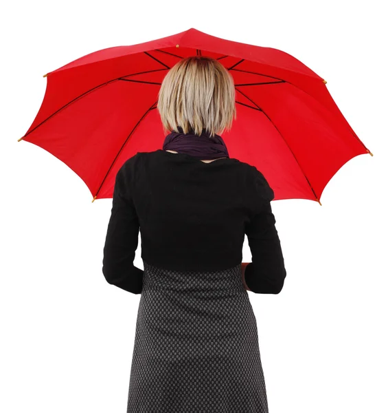 Woman with umbrella — Stock Photo, Image