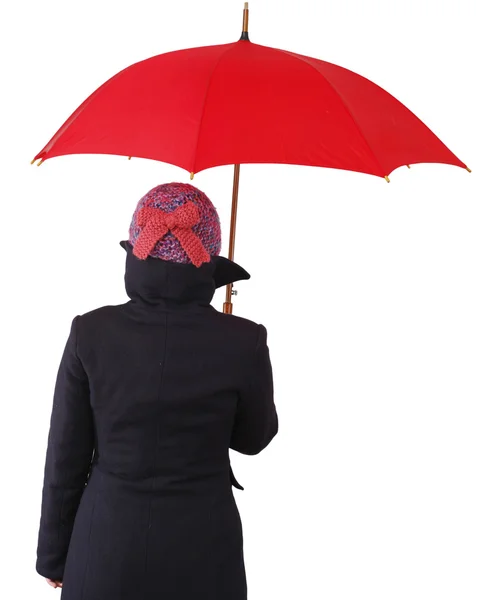 Женщина с зонтиком — стоковое фото